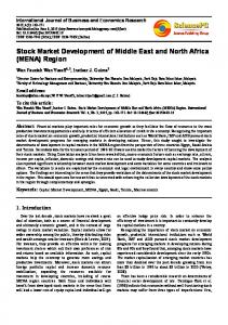 Stock Market Development of Middle East and North Africa (MENA ...