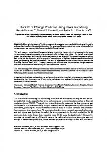 Stock Price Change Prediction Using News Text Mining
