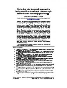 Stokes Raman scattering spectroscopy