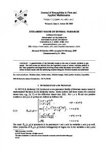 Stolarsky Means of Several Variables