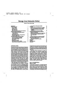 Storage Area Networks (SANs) - CiteSeerX