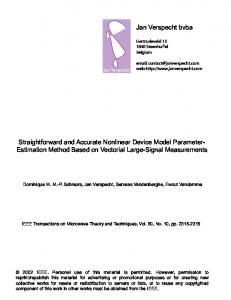 Straightforward and accurate nonlinear device ... - Semantic Scholar