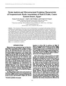 Strain Analysis and Microstructural Evolution ... - Springer Link