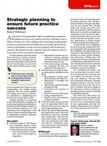 Strategic planning to ensure future practice success - Pharmacy Today