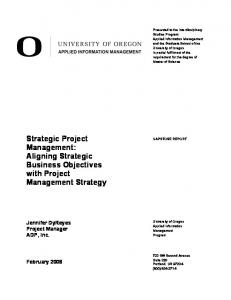 Strategic Project Management: Aligning Strategic Business ...