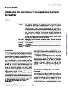 Strategies for prevention