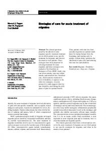 Strategies of care for acute treatment of migraine - Springer Link