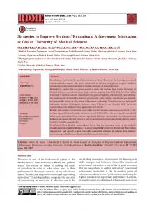 Strategies to Improve Students' Educational Achievement ... - Journals