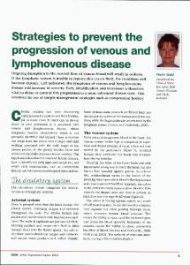 strategies to prevent the progression of venous and ...