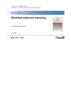 Stratified balanced sampling