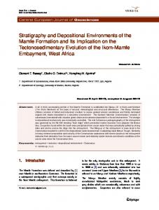 Stratigraphy and Depositional Environments of the ...