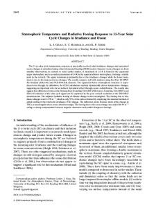 Stratospheric Temperature and Radiative Forcing Response to 11 ...