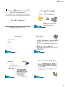 Strength of materials