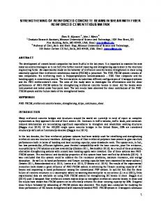 strengthening of reinforced concrete beams in shear