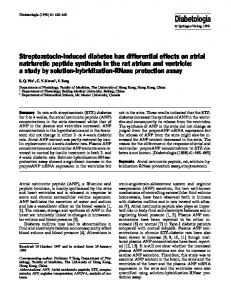 Streptozotocin-induced diabetes has differential effects ... - Springer Link