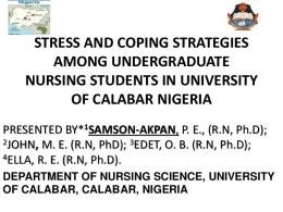 stress and coping strategies among undergraduate nursing students ...