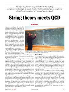 String theory meets QCD