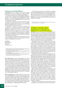 Stroke and atrial fibrillation