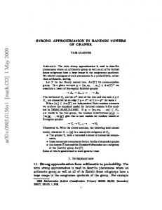 Strong Approximation on Random Towers of Graphs - IAS (Math)