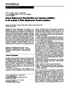 Strong displacement discontinuities and Lagrange