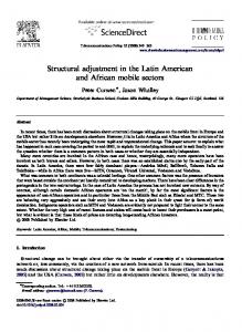 Structural adjustment in the Latin American and African mobile sectors