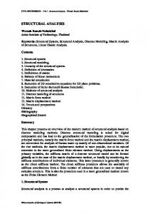 Structural Analysis - eolss