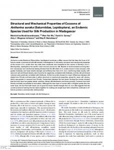 Structural and Mechanical Properties of Cocoons of