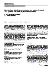 Structural and optical characterization of pure and starch ... - Core