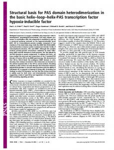 Structural basis for PAS domain ... - Semantic Scholar