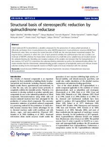 Structural basis of stereospecific reduction by ... - BioMedSearch