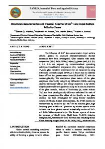 Structural characterization and Thermal Behavior of ...