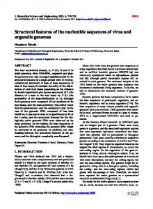 Structural features of the nucleotide sequences of