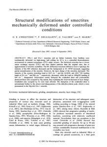 Structural modifications of smectites mechanically ... - CiteSeerX