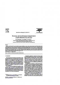 Structural, optical and electrical characterization of