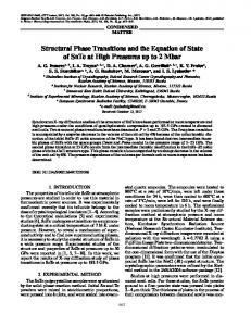 Structural Phase Transitions and the Equation of State ... - Springer Link