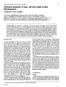 Structural properties of long- and short-chain alcohol ... - Europe PMC