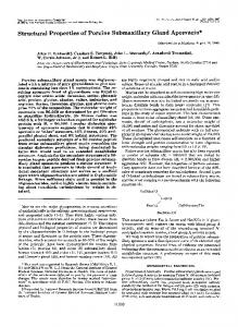 Structural Properties of Porcine Submaxillary Gland Apomucin*