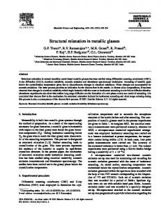 Structural relaxation in metallic glasses - NTU.edu