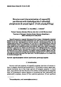 Structure and characterization of copper(II)