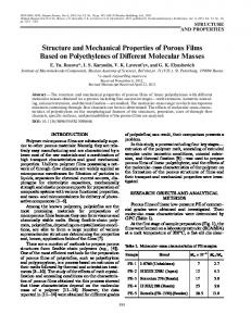 Structure and Mechanical Properties of Porous Films ... - Springer Link