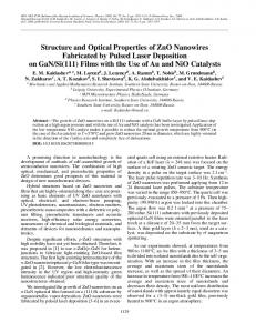 Structure and optical properties of ZnO nanowires fabricated by pulsed