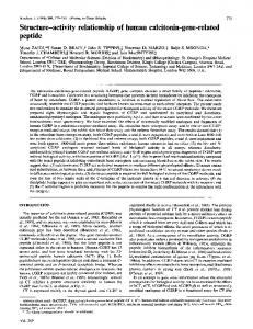 Structureactivity relationship of human calcitonin-gene-related ... - NCBI