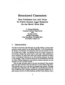 Structured Casenotes - Semantic Scholar