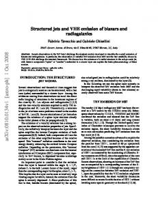 Structured jets and VHE emission of blazars and radiogalaxies