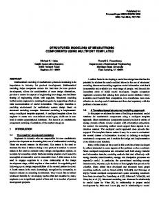 structured modeling of mechatronic components ... - Semantic Scholar