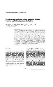 Structures and nonlinear optical properties of polar 2 ... - Springer Link