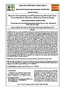 Struvite Precipitation and Phosphorous Removal from Urine ... - Core