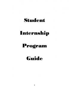 Student Internship Program Guide