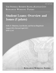 Student Loans - Federal Reserve Bank of Kansas City