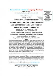 students' and instructors' beliefs and attitudes about teaching and ...